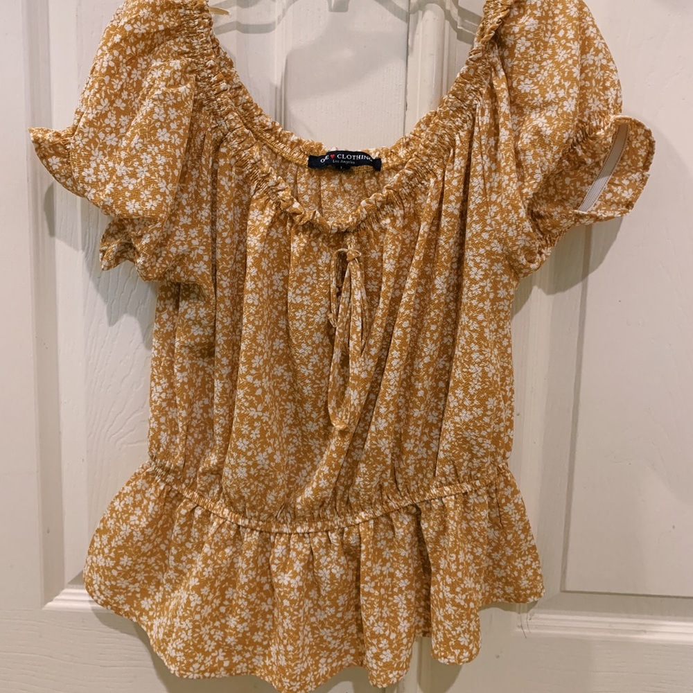 yellow flower blouse